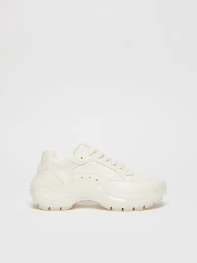 Max Mara Chunky-sole Leather Sneakers In Neutral