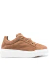 Max Mara Tmaxi Suede Platform Sneakers In Brown