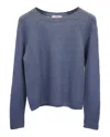 Max Mara Ciad Knit Sweater In Blue Cashmere And Silk In Blue