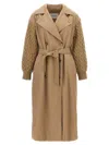 Max Mara Cicladi' Trench Coat In Brown