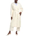 Max Mara Cicladi Wool Overcoat In White