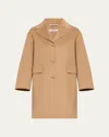 Max Mara Cielo Single-breasted Wool Coat In Camel