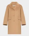 Max Mara Cielo Single-breasted Wool Coat In Camel