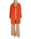 Max Mara Virgin Wool Cocoon Coat In Orange
