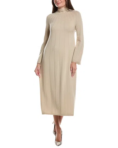 Max Mara Cile Knit Wool Dress In Neutral