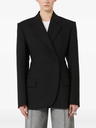 Max Mara Cinched Blazer In Black