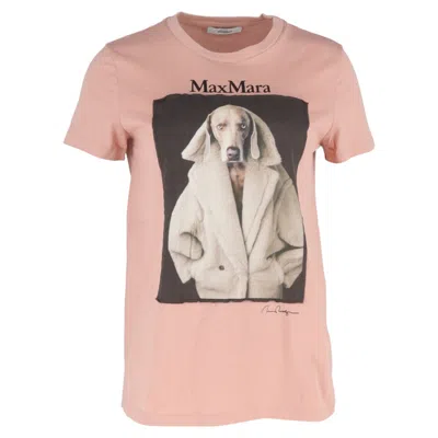 Max Mara Cipria Dog-print In Pink Cotton