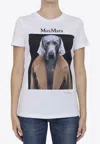 Max Mara Cipria Graphic Print Jersey T-shirt In White