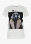 Max Mara Face Powder Weimaraner Graphic T-shirt In White