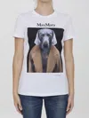 Max Mara Face Powder Weimaraner Graphic T-shirt In White
