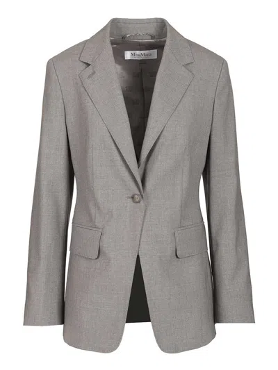 Max Mara Circense Single Breasted Blazer Jackets Grey In Gray