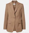 Max Mara Circense Single-button Wool Jacket In Brown