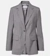 Max Mara Flap Pockets Long Sleeves Notched Lapels Jackets In Gray
