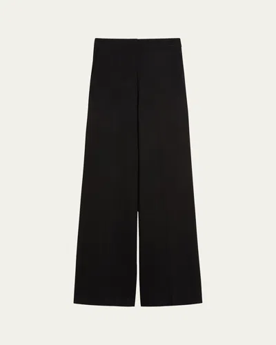 Max Mara Circolo Wide Leg Jersey Trousers In Black