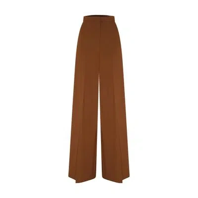 Max Mara Circolo Wide-leg Pants In Brown