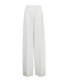 Max Mara Pantalone Dalla Gamba Ampia Garibo In Lino Bianco  Donna In White