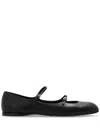 Max Mara Circus Double-strap Ballerina Shoes In Black