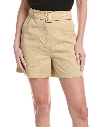 Max Mara Cirino Linen-blend Short In Neutral