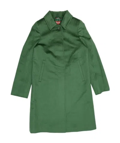 Max Mara Ciro Logo Coat In Green