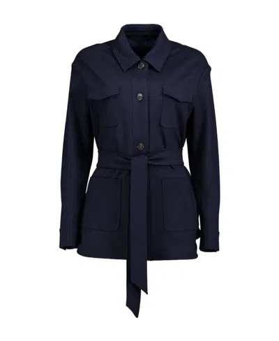 Max Mara Ciro Single-breasted Jacket Coat In Black