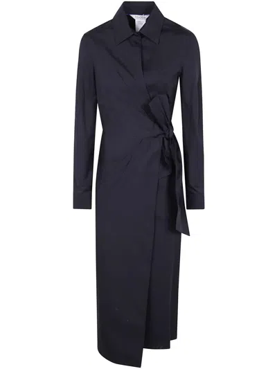 Max Mara Women's Agrume Popeline Long Dress In Black