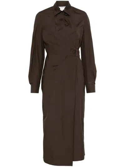 Max Mara Agrume Maxi Dress In Brown