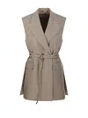 Max Mara Ciurma Sleeveless Blazer In Gray