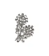 Max Mara Civada Silver Flower Brooch In White