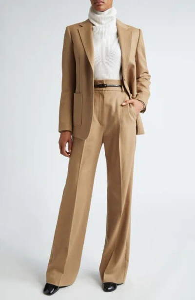 Max Mara Clan Wool Jacket In Camel