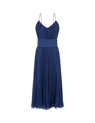 MAX MARA CLARINO PLEATED MIDI DRESS