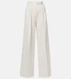 Max Mara Clarion Pinstriped Straight-leg Pants In Brown