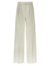 Max Mara Louvre Cotton And Linen Wide-leg Pants In Multi