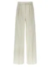 Max Mara Louvre Cotton And Linen Wide-leg Pants In White