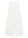 Max Mara Clarion Pinstriped Straight-leg Pants In Weiss