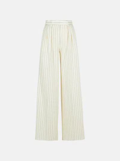 Max Mara 'clarion' White Cotton Blend Pants