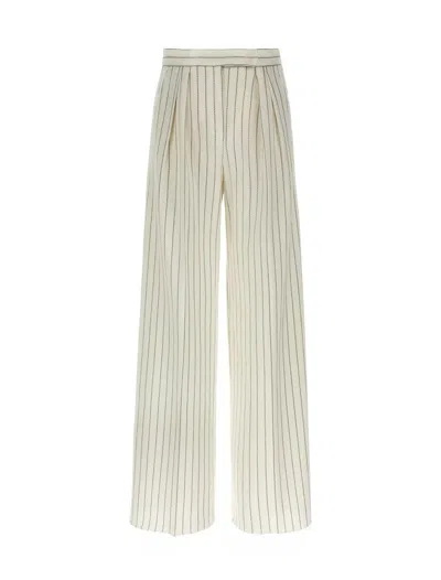 Max Mara "clarion" Wide Leg Pants In White