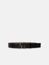 MAX MARA 'CLASSIC 40' BLACK LEATHER BELT