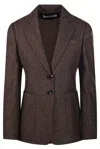 Max Mara Classic Bermuda Jacket In Brown