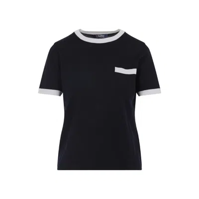 Max Mara Classic Black Virgin Wool T-shirt