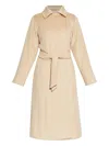 Max Mara Classic Camel Jacket With Adjustable Belt In Beige