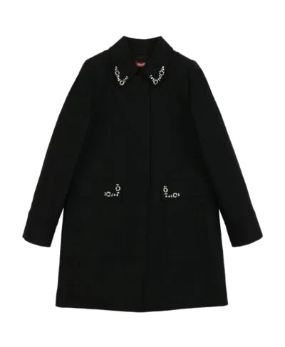 Max Mara Classic Collar Coat In Black