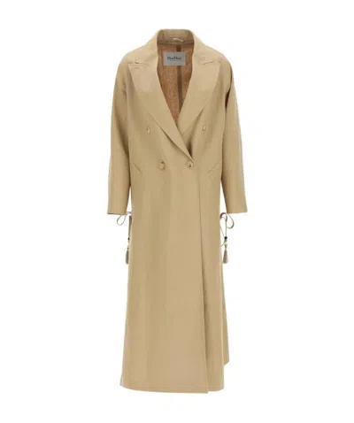 Max Mara Classic Lapel Coat In Brown