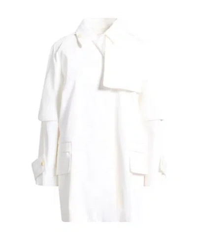 Max Mara Classic Lapel Trench Coat In White