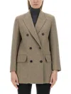 Max Mara Belinda Wool Cashmere Blazer In Beige