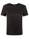 Max Mara Blue T-shirt With Subtle Logo In Black