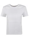 Max Mara Classic Short-sleeve T-shirt With Subtle Embroidery In White