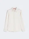 Max Mara Xero Button-down Silk Satin Shirt In Sand