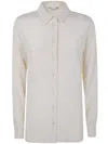Max Mara Cream Stretch Silk Avion Shirt In White