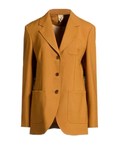 Max Mara Classic Singlebreasted Blazer In Brown