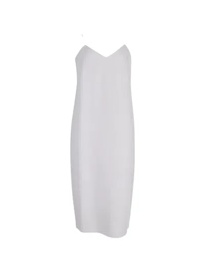 Pre-owned Max Mara Classic V-neck Slip Dress In White